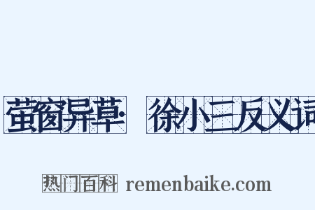 萤窗异草·徐小三反义词是什么意思的图片